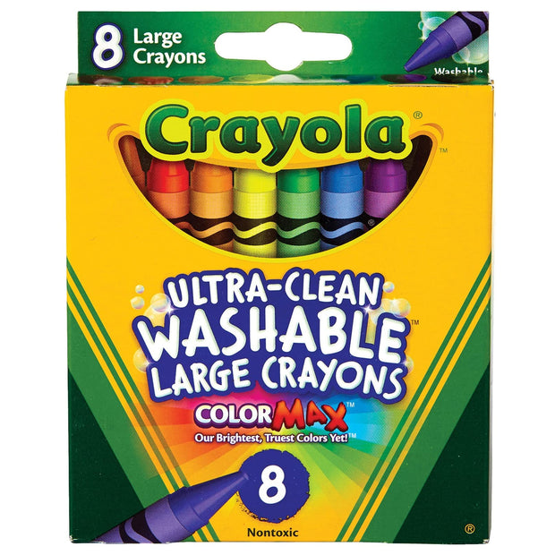 8 Large Ultra Clean Washable Crayons