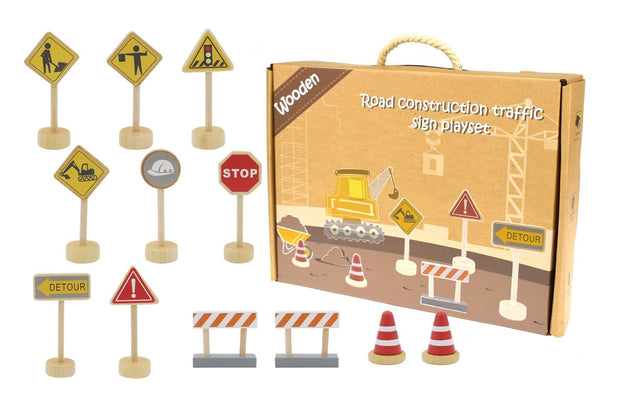 Road Construction Traffic Sign Play Set