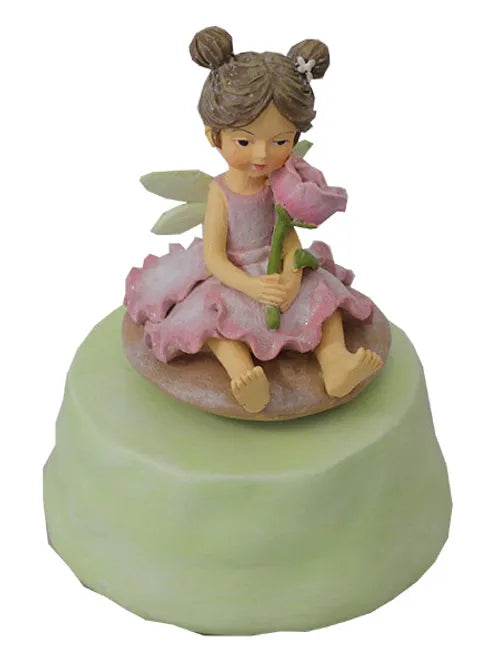 Fairy with Rose Music Box