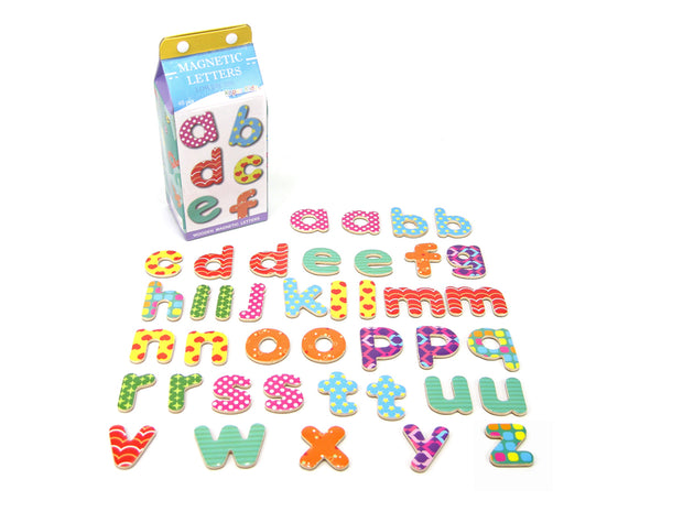 Magnetic Letters Lowercase in Milk Carton