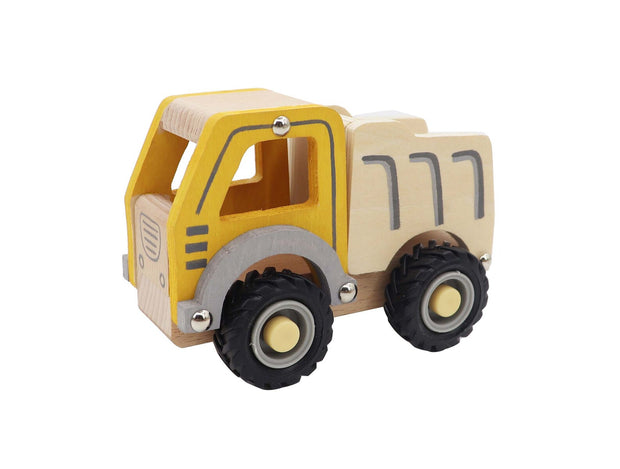 Construction Vehicle -Wooden Dump Truck with Rubber Wheels