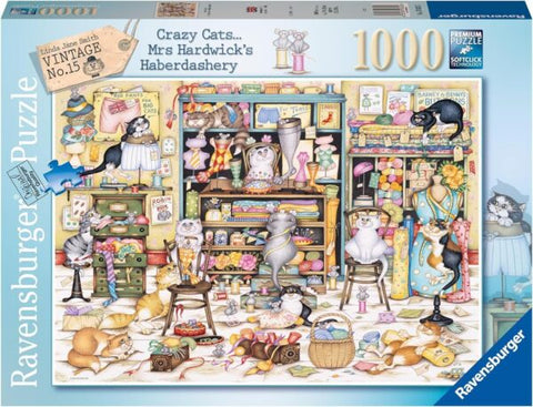1000pce Crazy Cats Hardwicks Haberdashery Puzzle