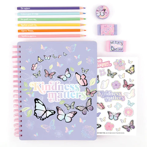 Butterfly Sketching Journal with Stationary