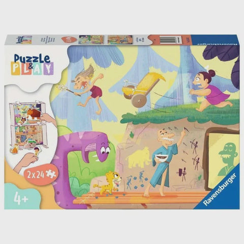 2 x 24 pce Prehistoric Puzzle Playset