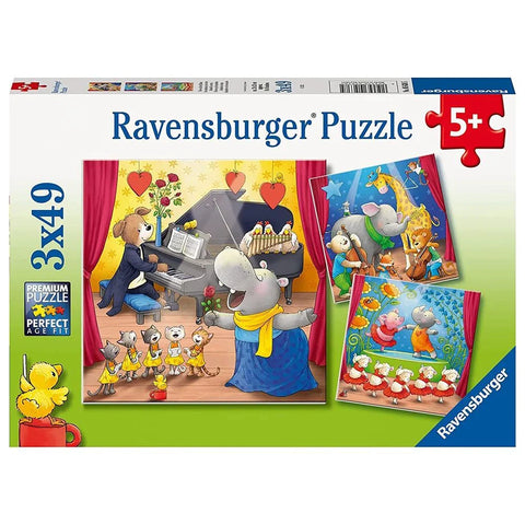 3 x 49pce Puzzles Animals On Stage