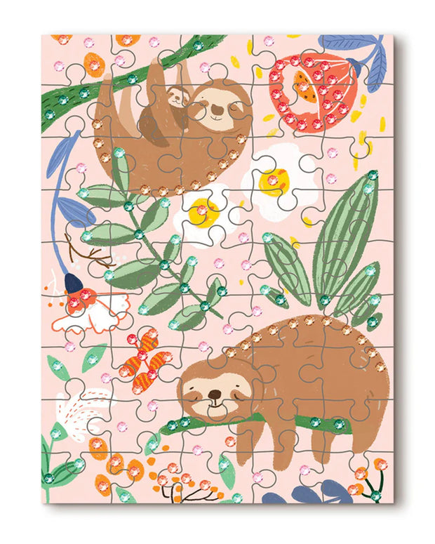 45pce Sloth Puzzle with Gems