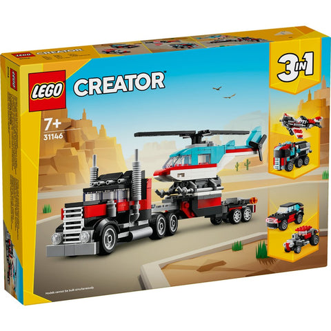 Creator Flatbed Truck with Helicopter