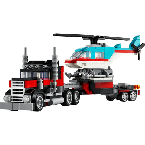 Creator Flatbed Truck with Helicopter