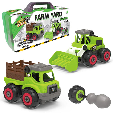 2 in 1 Build-ables Farm  Vehicles