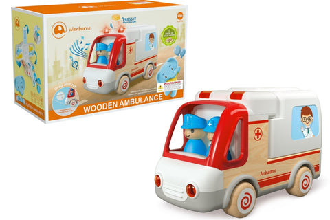 Wooden Ambulance With Lights and Sounds