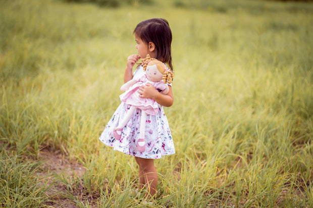 Amelia Soft Linen Doll with Brown Hair