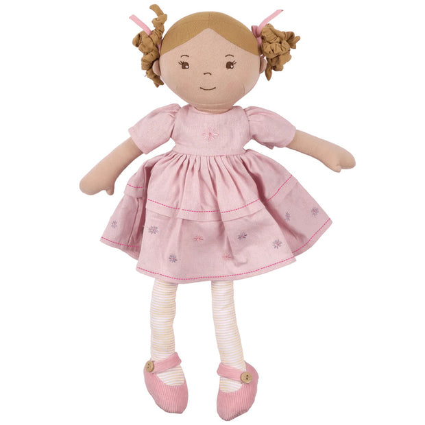 Amelia Soft Linen Doll with Brown Hair