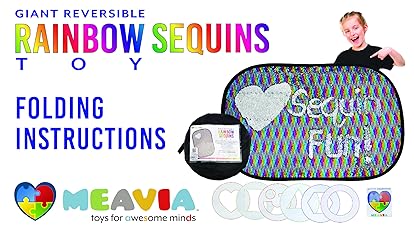 Giant Reversible Rainbow Sequins Toy with Shape Stencils – realtoys