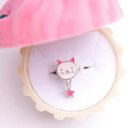 Tea Party Cat Boxed Adjustable Ring