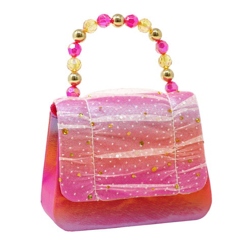 Butterfly Ruched Sparkle Hard Handbag