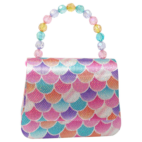 Shimmering Mermaid Scale Hard Handbag