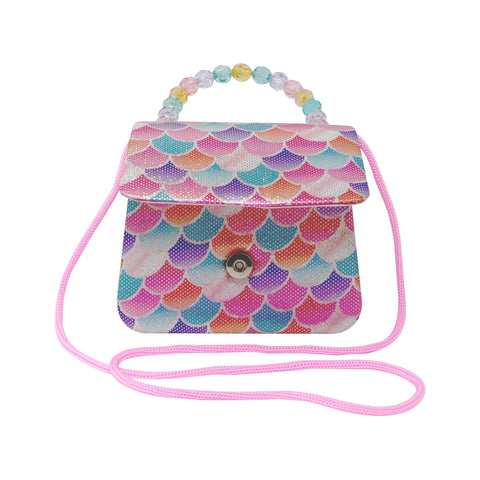 Shimmering Mermaid Scale Hard Handbag