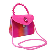 Pink Gemstone Handbag with Pink beaded handle