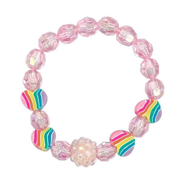 Rainbow Love Heart Bracelet