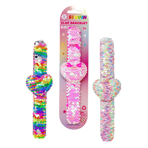 Heart Sequin Slap Bracelet