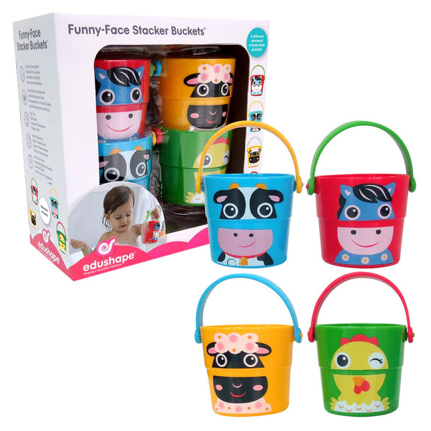 Funny Face Bath Stack Buckets