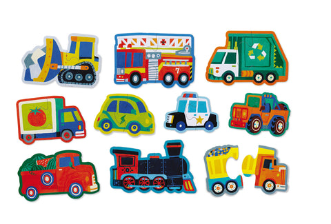 Let's Begin Puzzles 10 x 2pcs - Vehicles