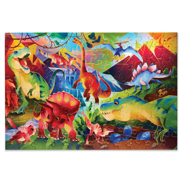 100 pce Holographic Dinosaur World Puzzle