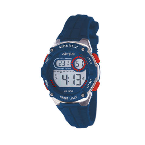 Watch Digital Navy with night light/stopwatch