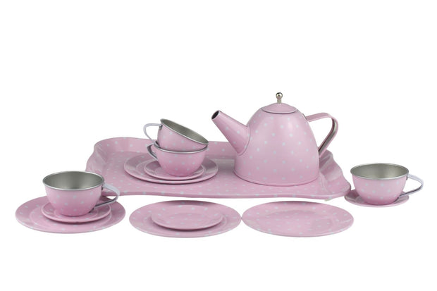 Pink Tin Tea Set