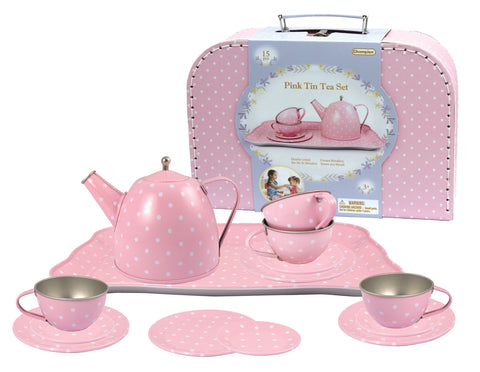 Pink Tin Tea Set