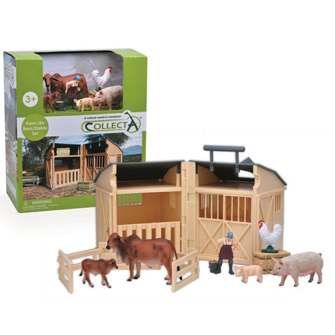 Barn Stable Farm Set with Animals and Acces