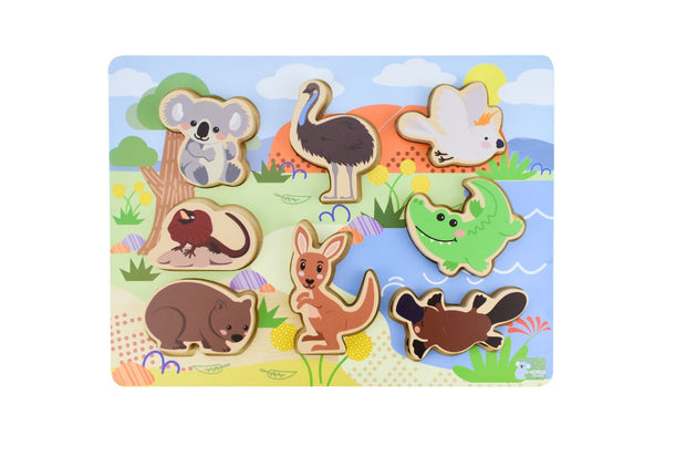 Chunky Wooden Australian Animals Puzzle