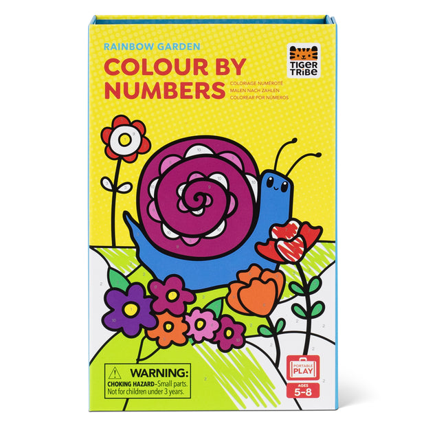 Colour by Numbers Rainbow Garden
