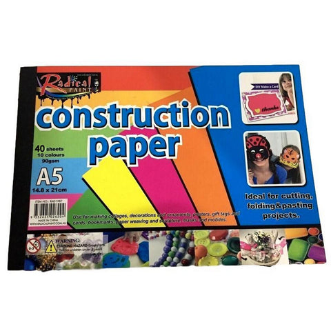 Construction Paper A4 40 sheets 10 Colours