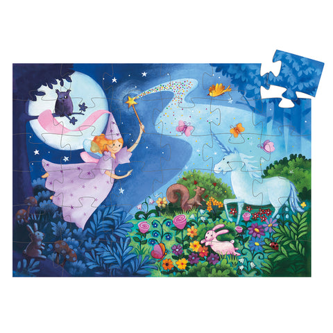 Fairy & Unicorn Silhouette Puzzle 36pce