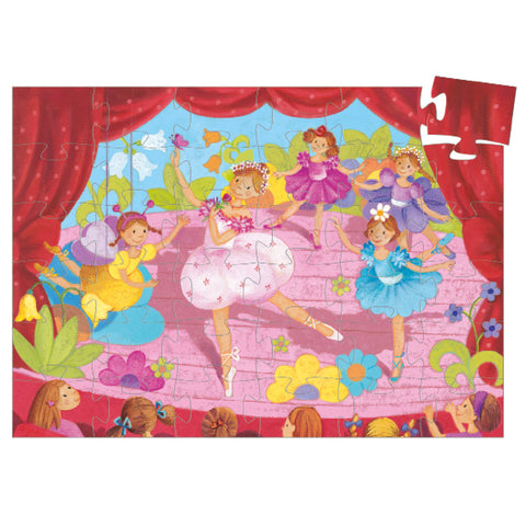 Ballerina Flower Silhouette Puzzle 36pce