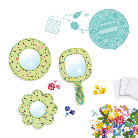 DIY 3 Mirrors to Decorate - Flowers