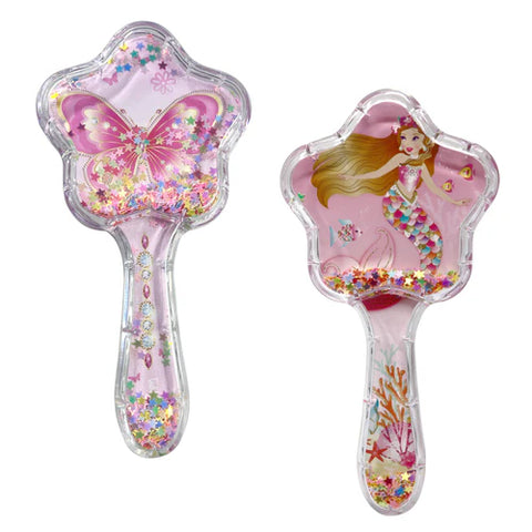 Star Shape  Mermaid/Butterfly Hair Brush with Star Glitter