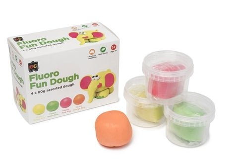 Fun Dough- 4 Tubs Fluro colours