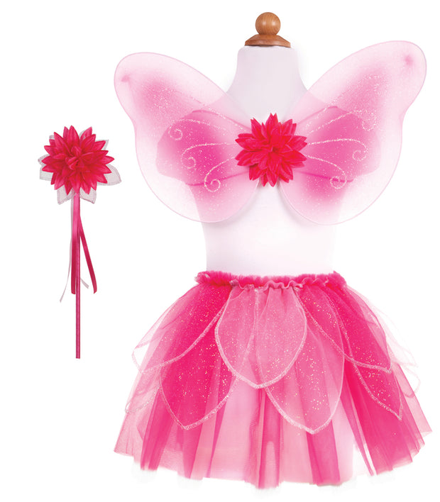 Butterfly Wings with Tutu & Wand - Pink
