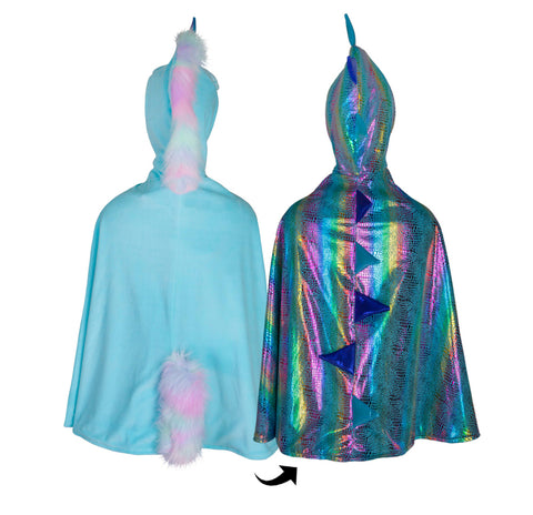 Reversible Rainbow Unicorn/Dragon Cape