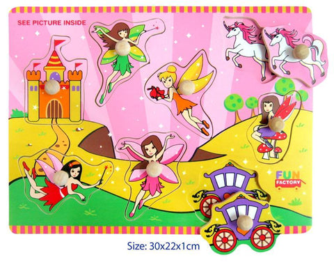 Wooden Puzzle with Knobs-Fairy