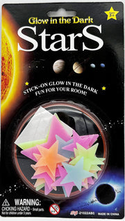 Glow in the Dark Coloured Stars 4-10cm