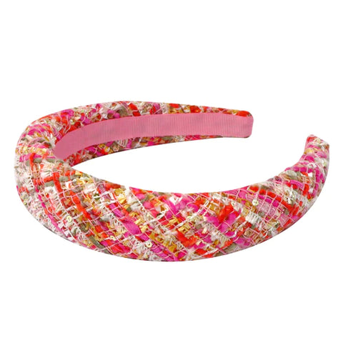 Tweed Pink Headband