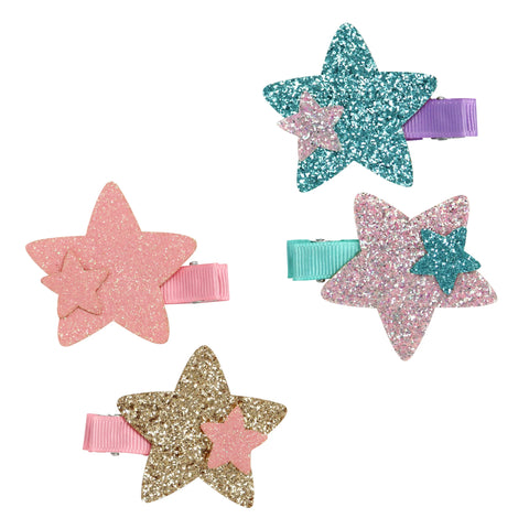 Shimmering Mermaid Star Hairclips