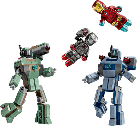 Marvel Iron Man and War Machine vs Hammer Drones