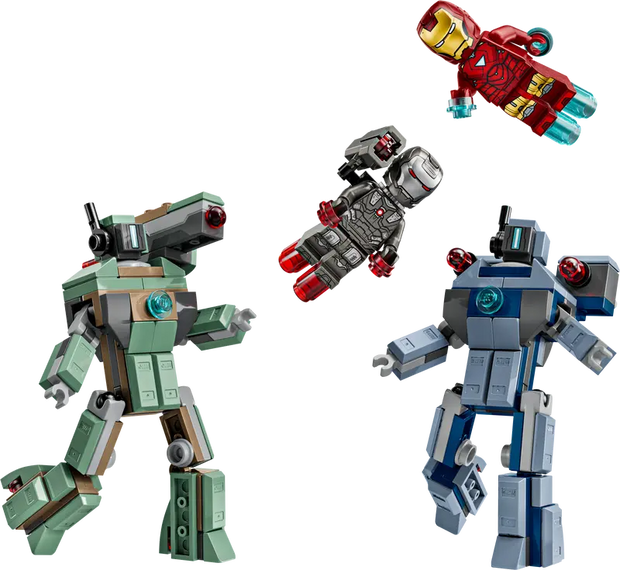 Marvel Iron Man and War Machine vs Hammer Drones