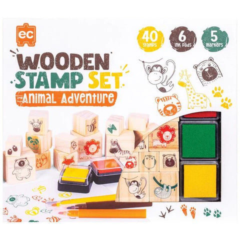 Wooden Stamp Set - Animal Adventure