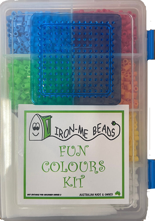 Iron Me Beads - Medium Divided Case Fun Colours Kit