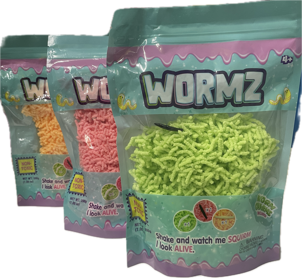 Wormz in a Bag 200g Asst colours